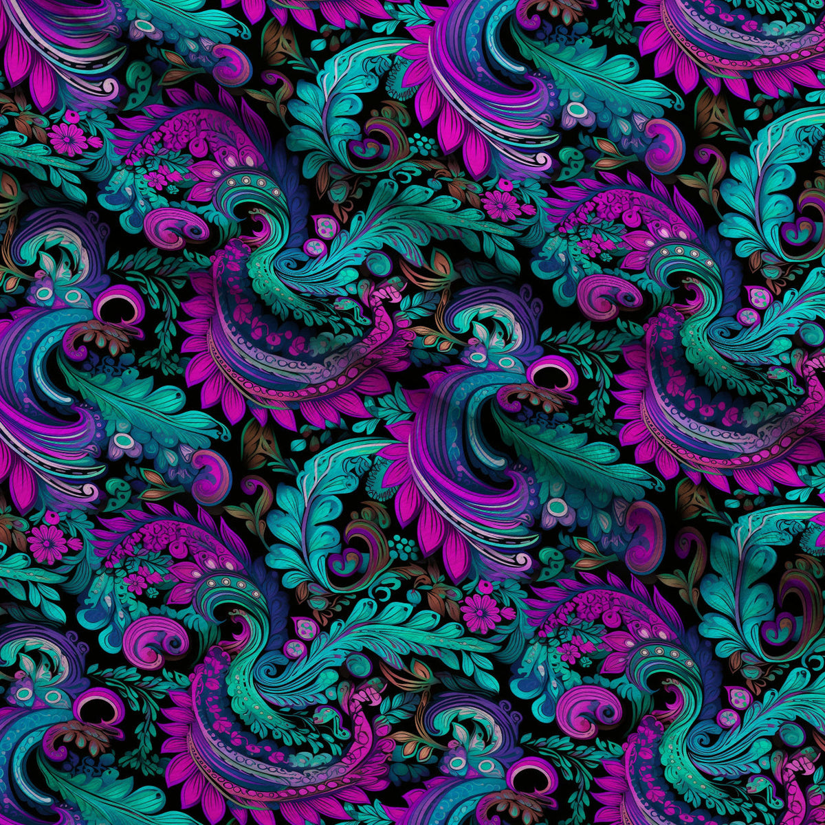 Electric Swirls Pattern 3 Minky Fabric