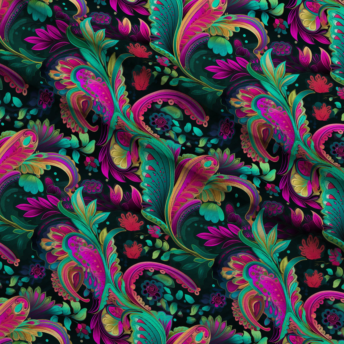 Electric Swirls Pattern 4 Minky Fabric