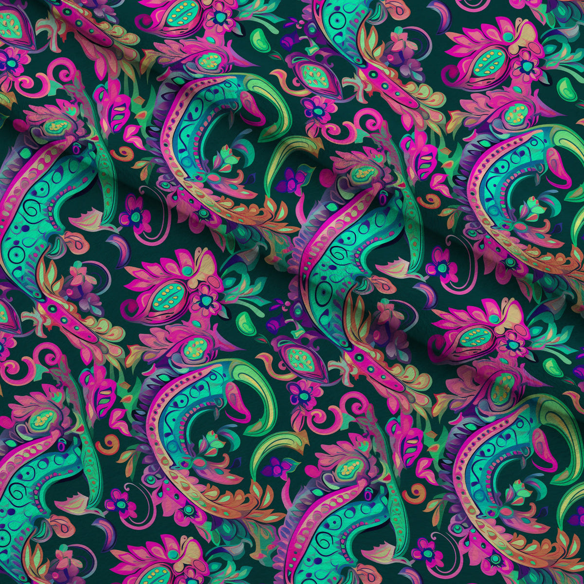 Electric Swirls Pattern 5 Minky Fabric