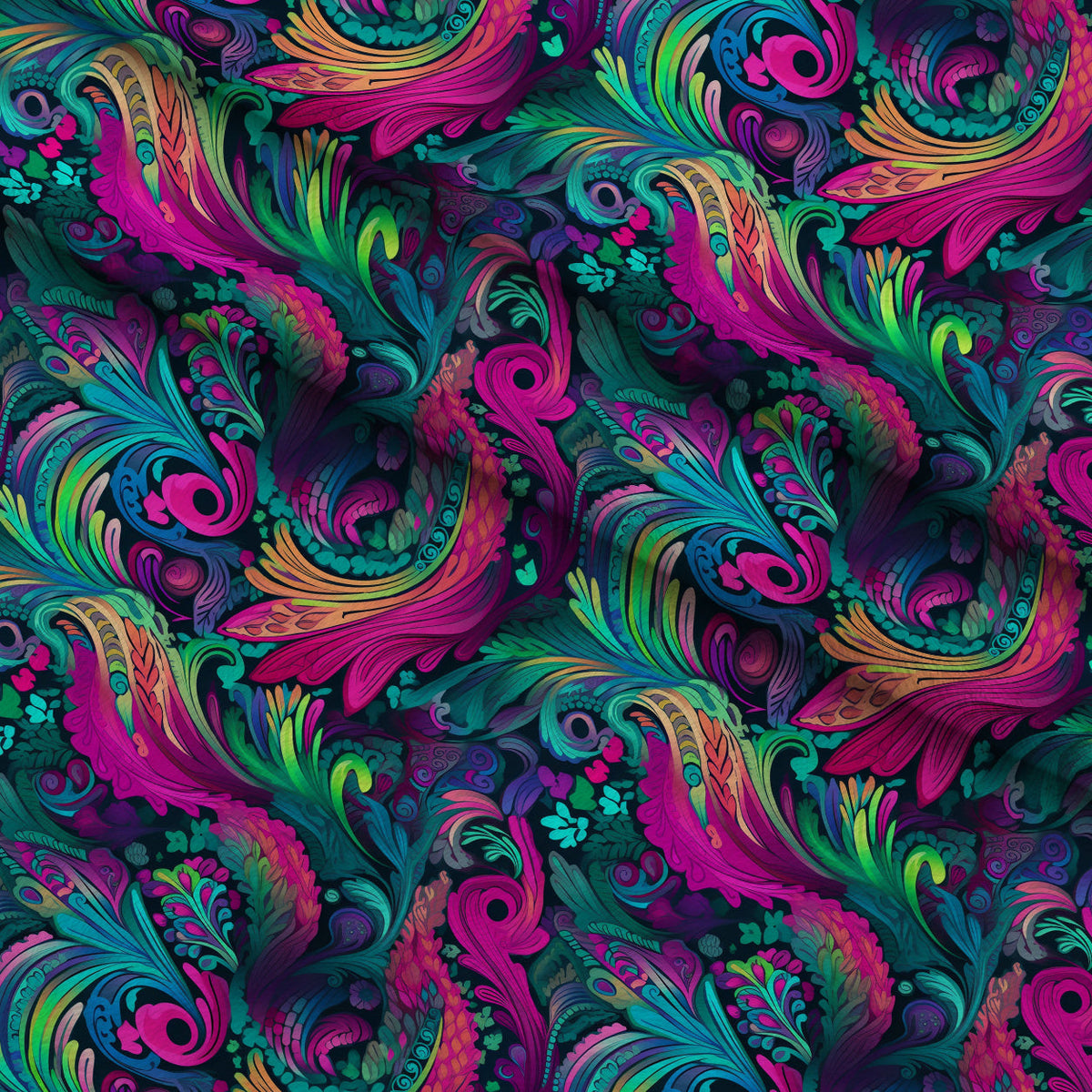 Electric Swirls Pattern 7 Minky Fabric