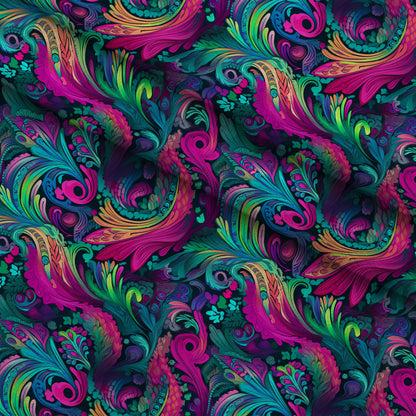 Electric Swirls Pattern 7 Minky Fabric
