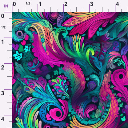 Electric Swirls Pattern 7 Minky Fabric