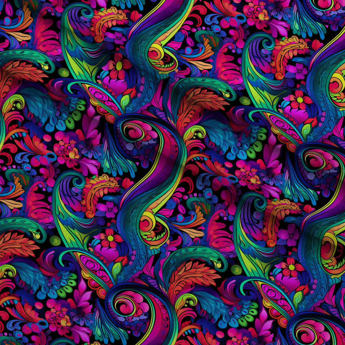 Electric Swirls Pattern 8 Minky Fabric