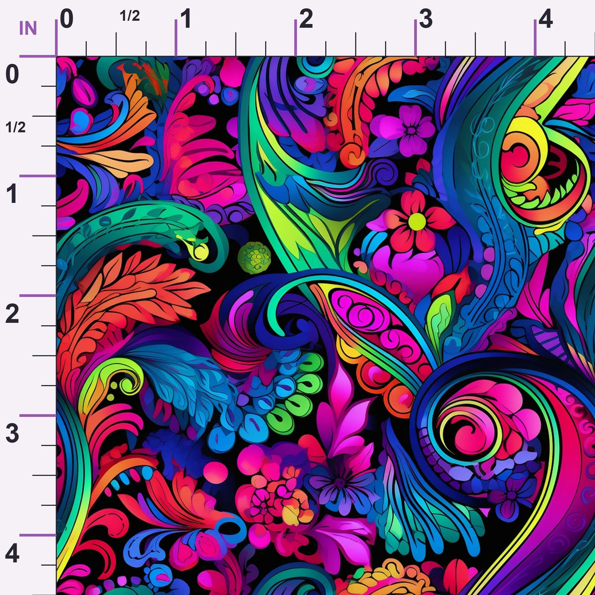 Electric Swirls Pattern 8 Minky Fabric