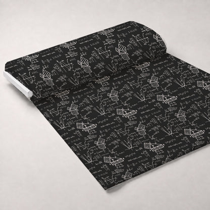 Equation Scribbles Pattern 1 Minky Fabric