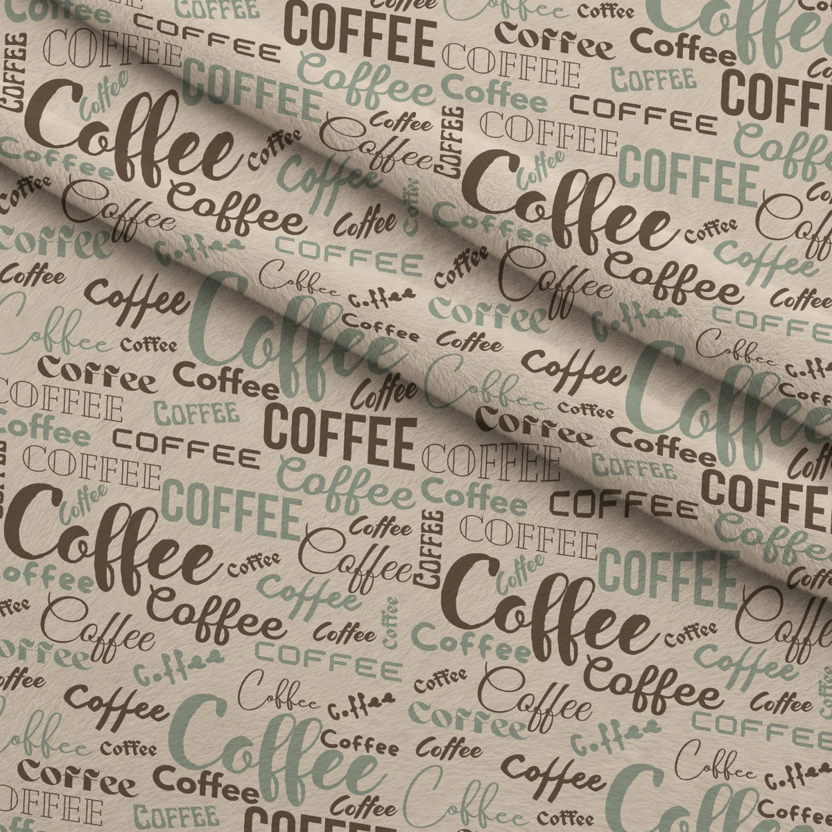 Espresso Lettering Pattern 10 Minky Fabric