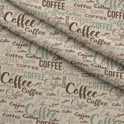 Espresso Lettering Pattern 10 Minky Fabric