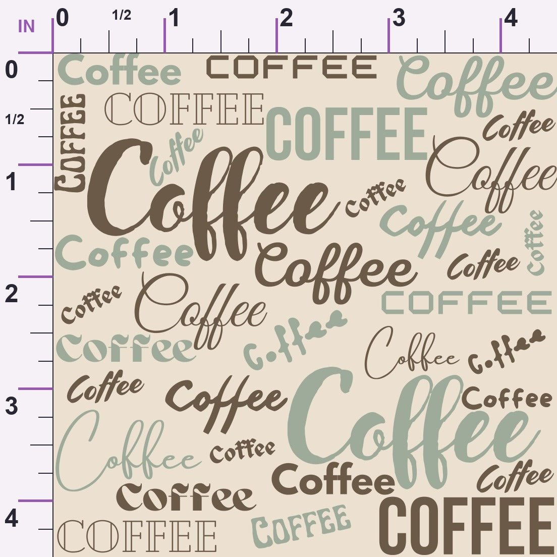 Espresso Lettering Pattern 10 Minky Fabric