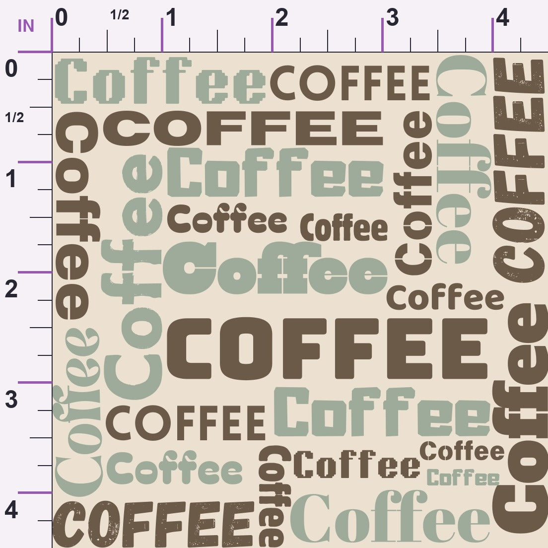 Espresso Lettering Pattern 11 Minky Fabric