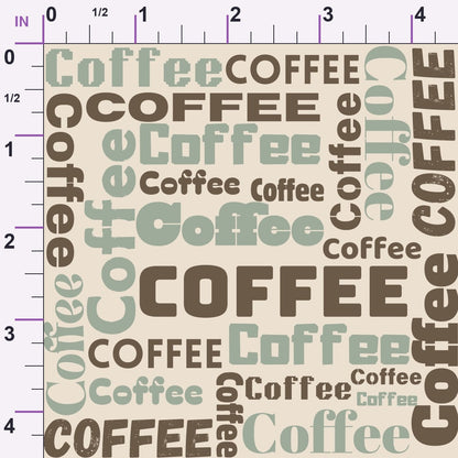 Espresso Lettering Pattern 11 Minky Fabric