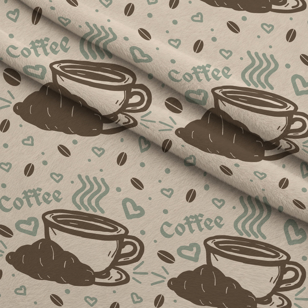 Espresso Lettering Pattern 12 Minky Fabric