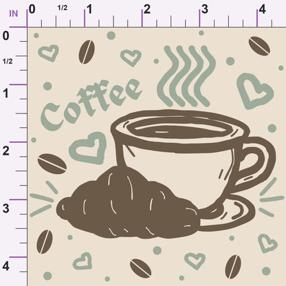 Espresso Lettering Pattern 12 Minky Fabric