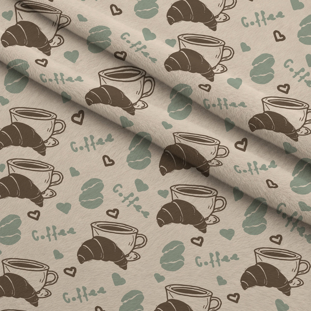 Espresso Lettering Pattern 13 Minky Fabric