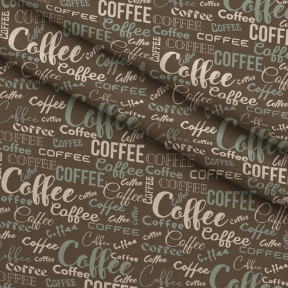 Espresso Lettering Pattern 14 Minky Fabric