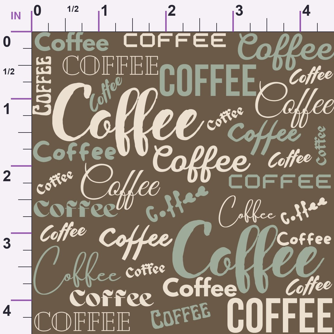 Espresso Lettering Pattern 14 Minky Fabric