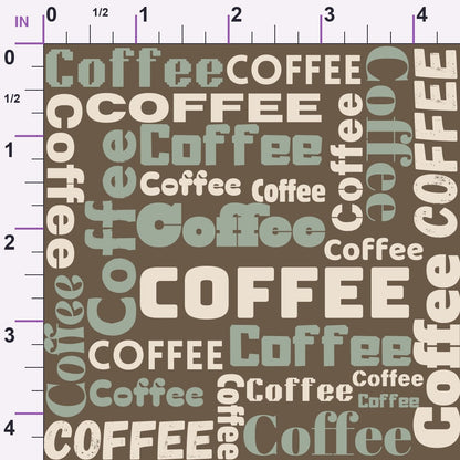 Espresso Lettering Pattern 15 Minky Fabric