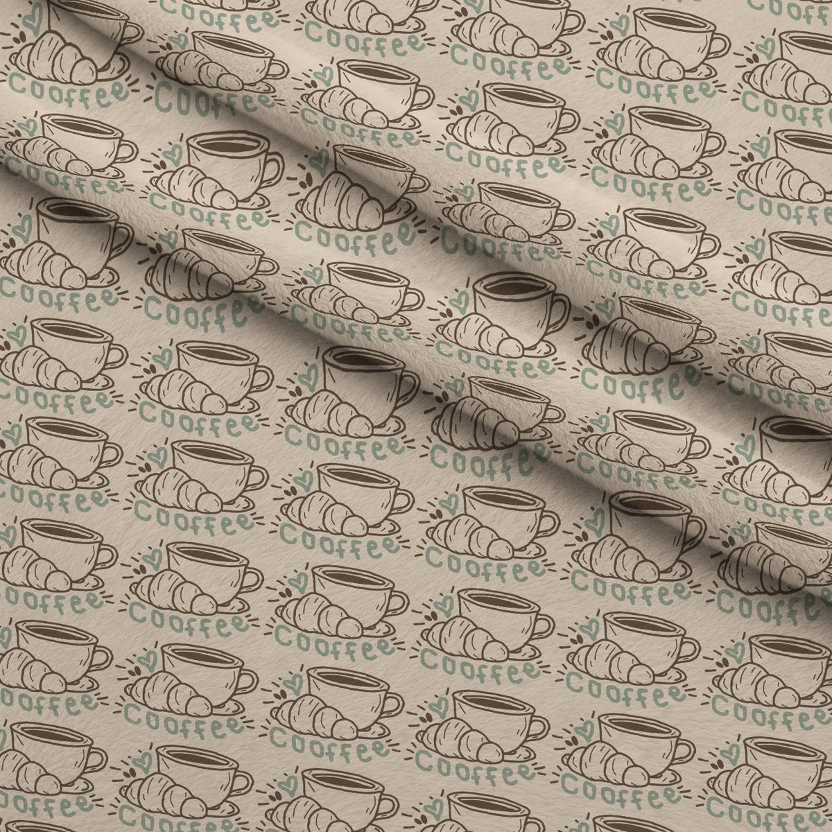 Espresso Lettering Pattern 7 Minky Fabric