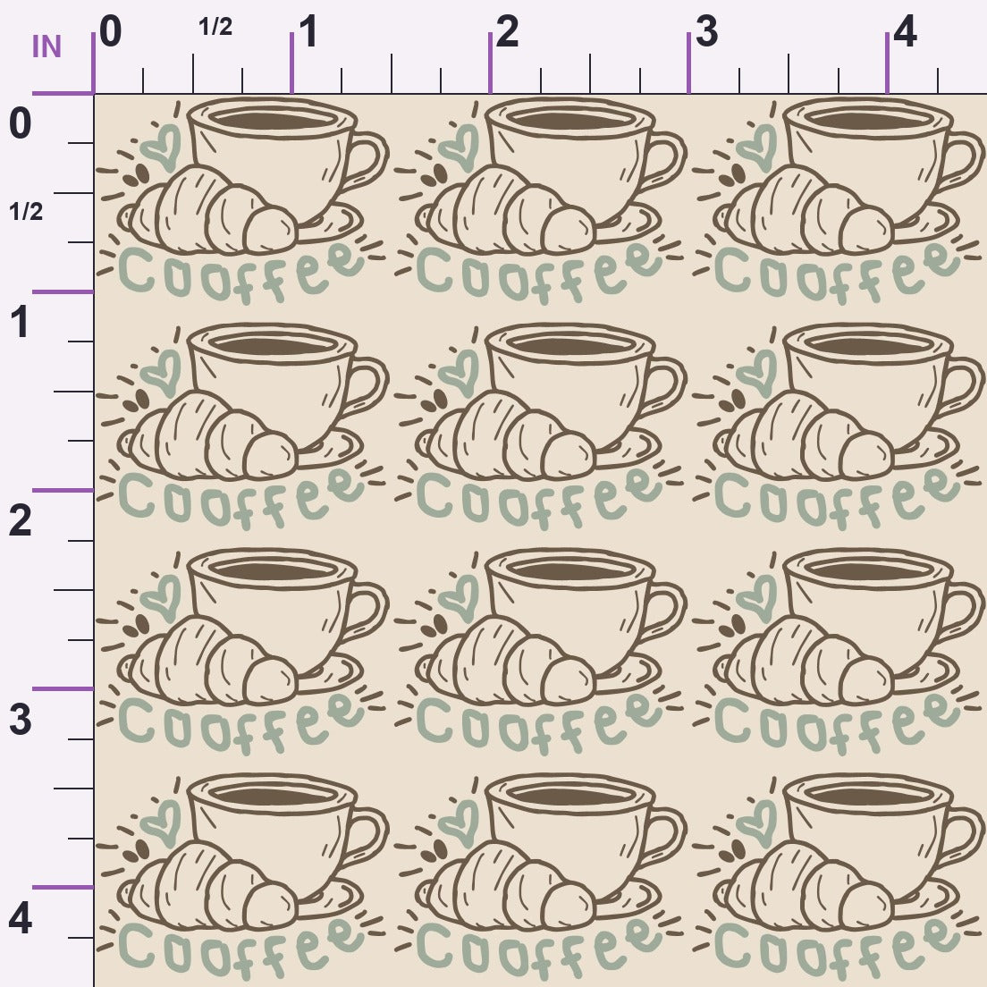 Espresso Lettering Pattern 7 Minky Fabric