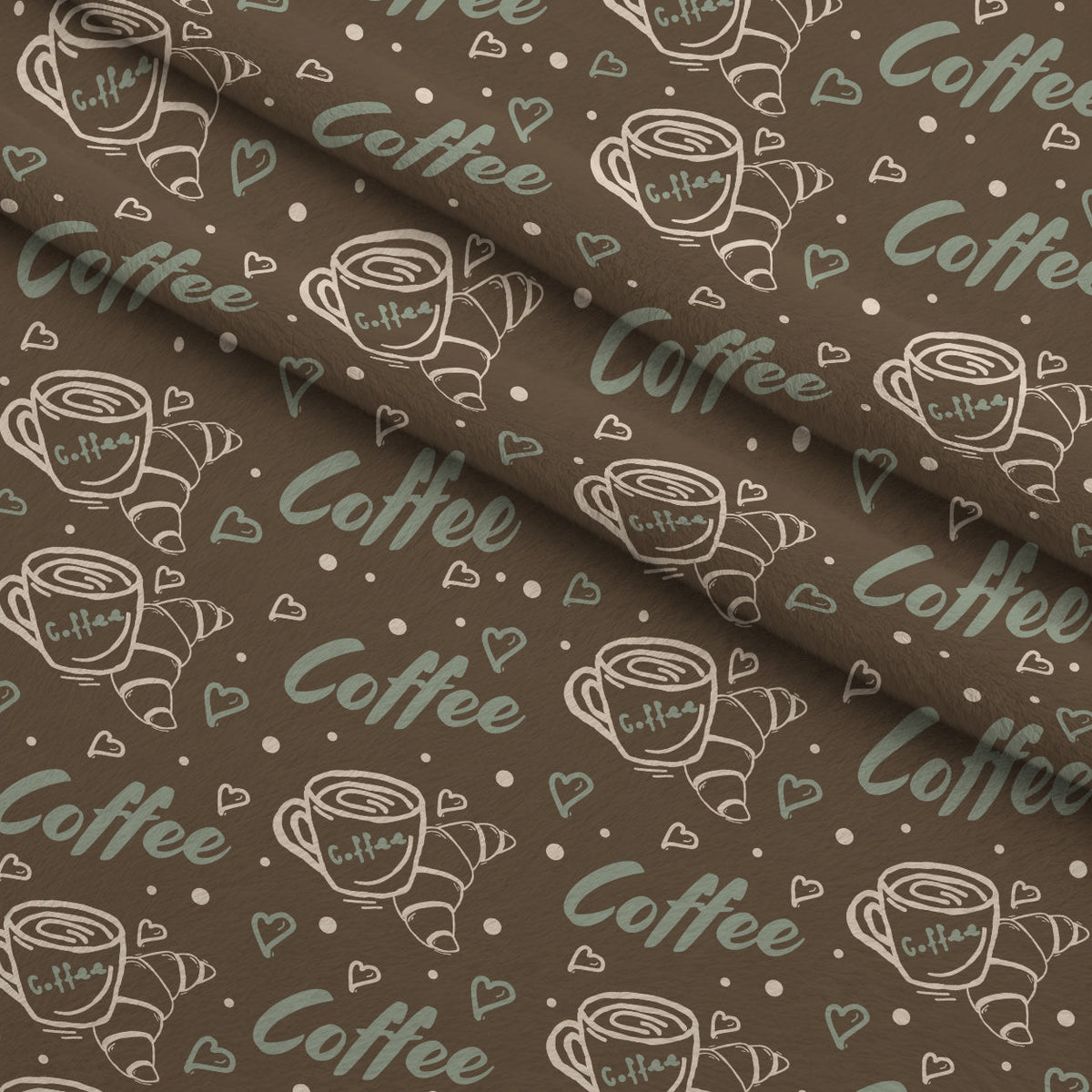 Espresso Lettering Pattern 9 Minky Fabric
