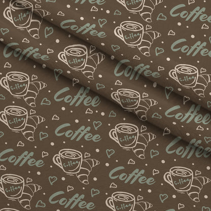 Espresso Lettering Pattern 9 Minky Fabric