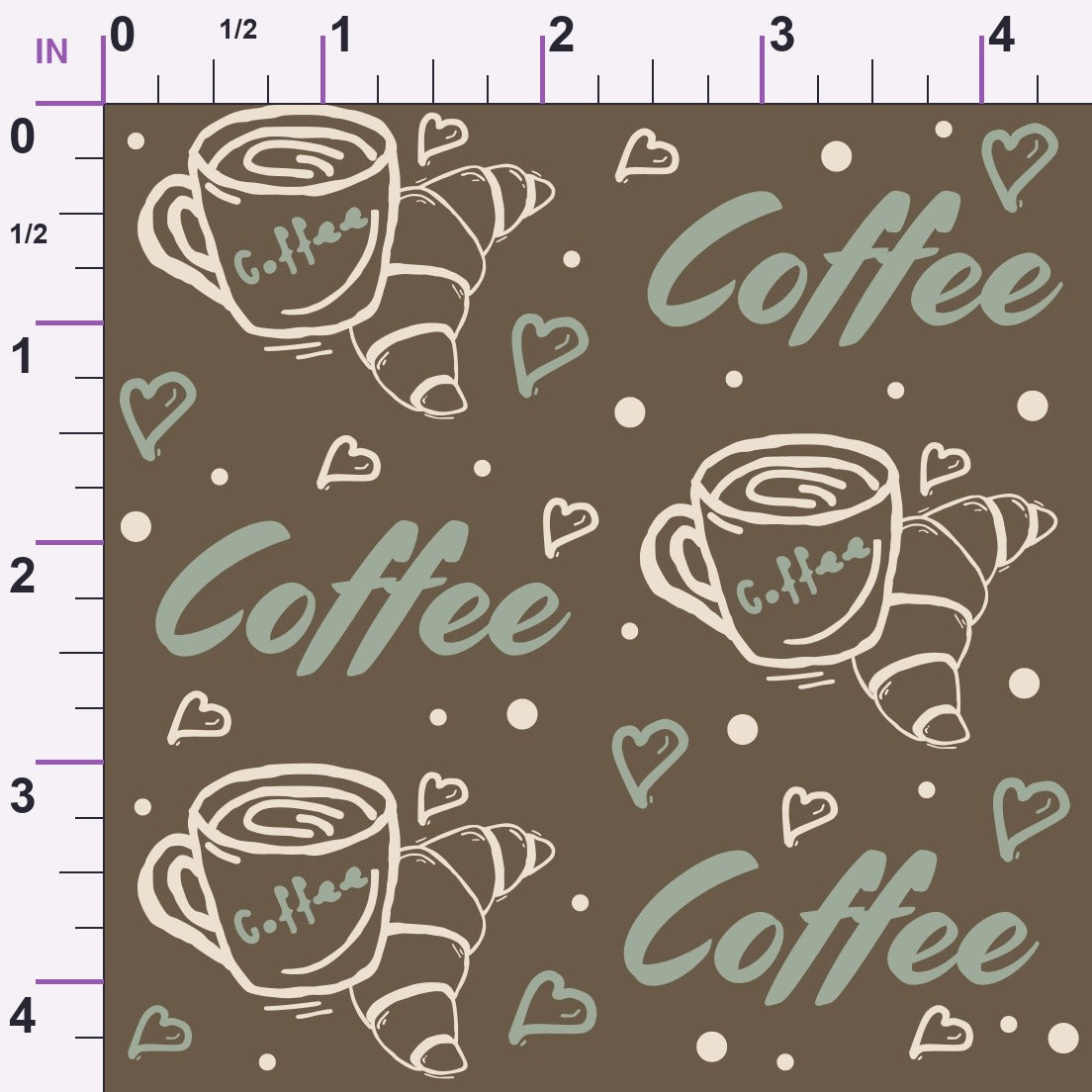 Espresso Lettering Pattern 9 Minky Fabric