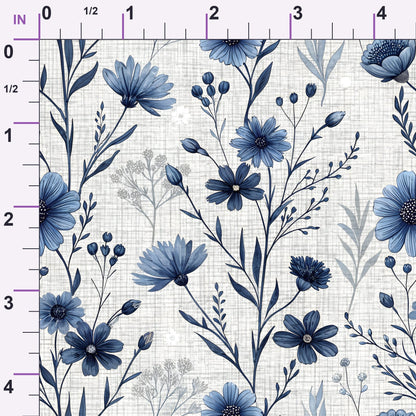 Etched Garden Toile Pattern 3 Minky Fabric