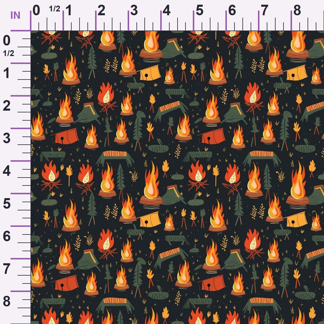 Evergreen Campfire Nights Pattern 12 Minky Fabric