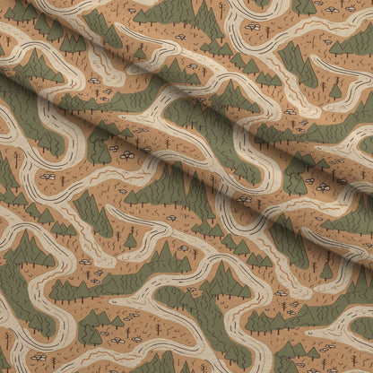 Evergreen Campfire Nights Pattern 2 Minky Fabric