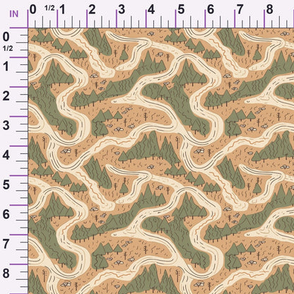 Evergreen Campfire Nights Pattern 2 Minky Fabric