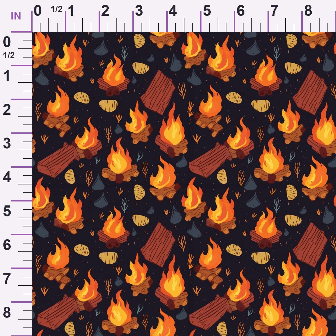 Evergreen Campfire Nights Pattern 4 Minky Fabric