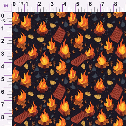 Evergreen Campfire Nights Pattern 4 Minky Fabric