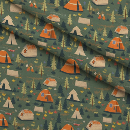 Evergreen Campfire Nights Pattern 6 Minky Fabric