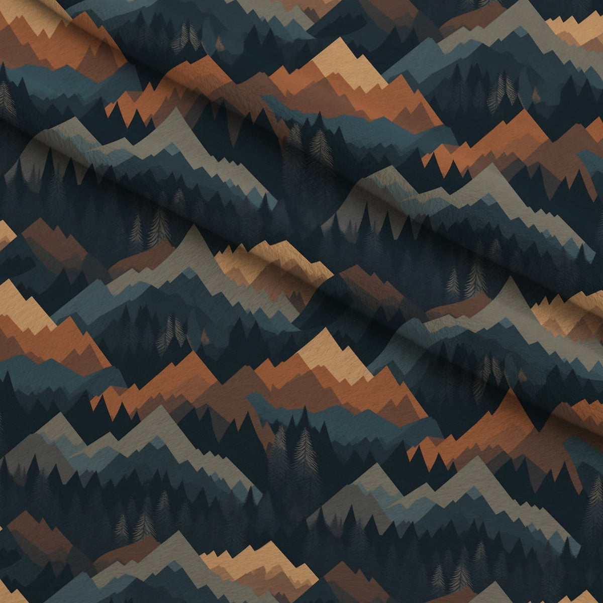 Evergreen Campfire Nights Pattern 9 Minky Fabric