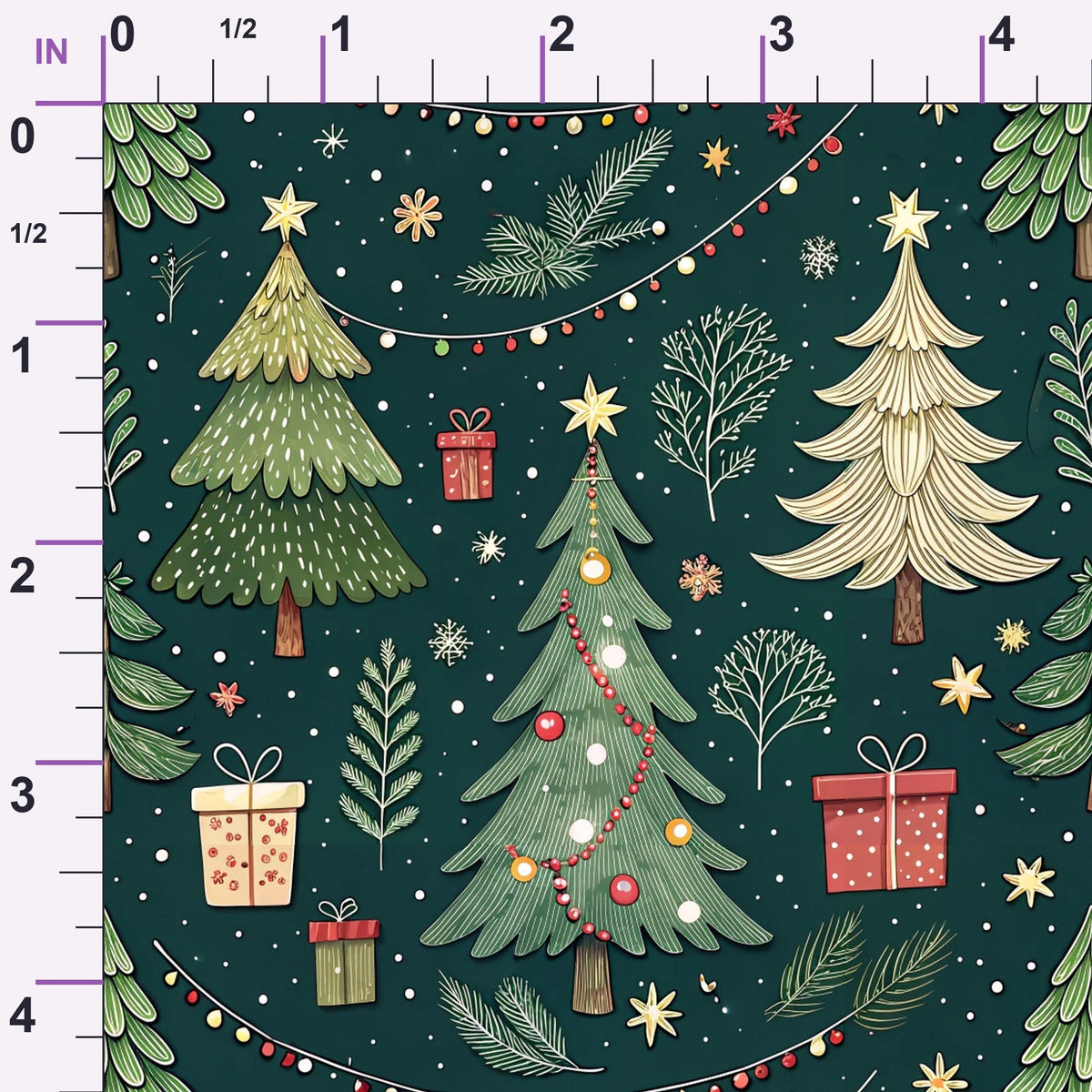 Evergreen Glow Pattern 1 Minky Fabric