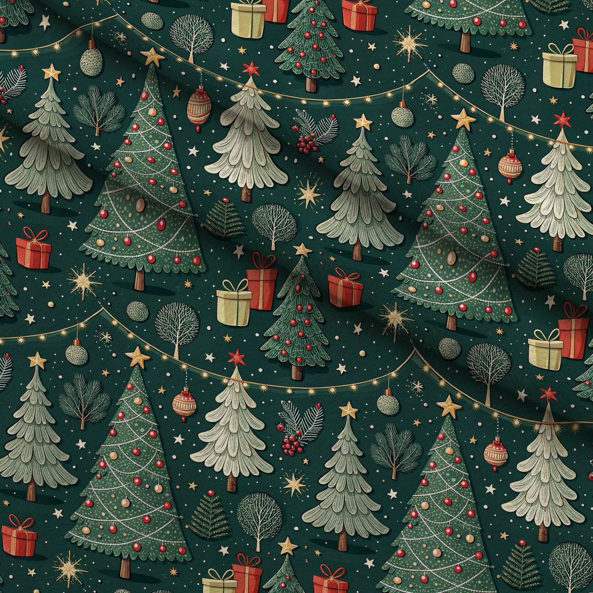 Evergreen Glow Pattern 2 Minky Fabric