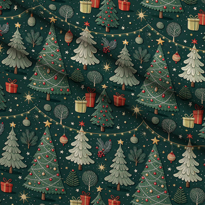 Evergreen Glow Pattern 2 Minky Fabric