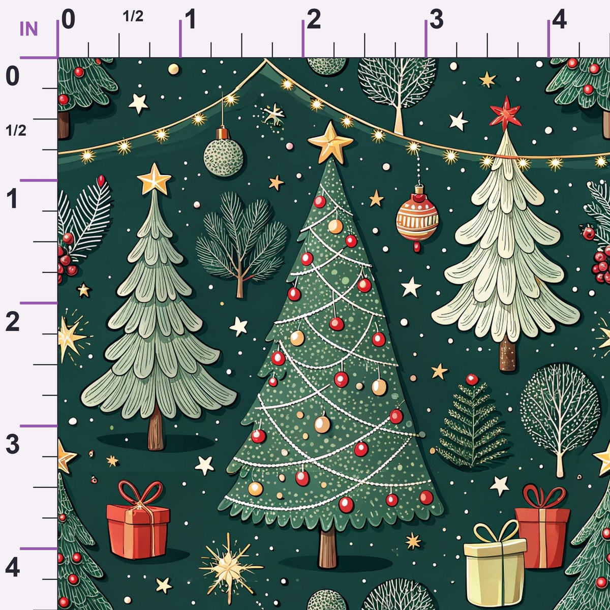 Evergreen Glow Pattern 2 Minky Fabric