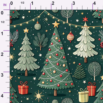 Evergreen Glow Pattern 2 Minky Fabric