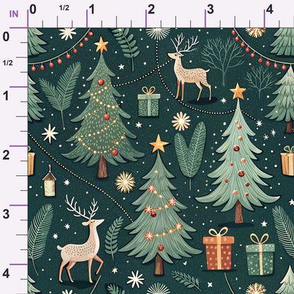 Evergreen Glow Pattern 3 Minky Fabric
