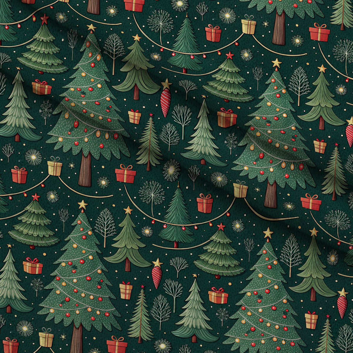 Evergreen Glow Pattern 4 Minky Fabric
