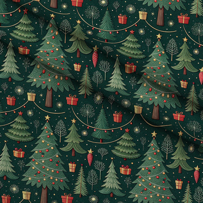 Evergreen Glow Pattern 4 Minky Fabric