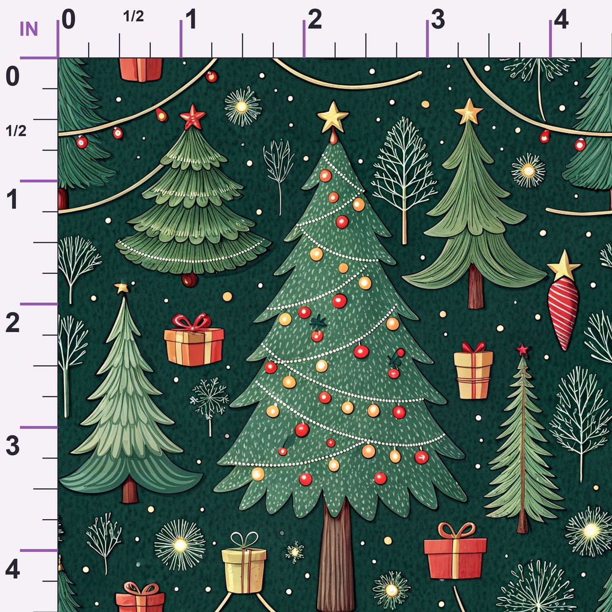 Evergreen Glow Pattern 4 Minky Fabric