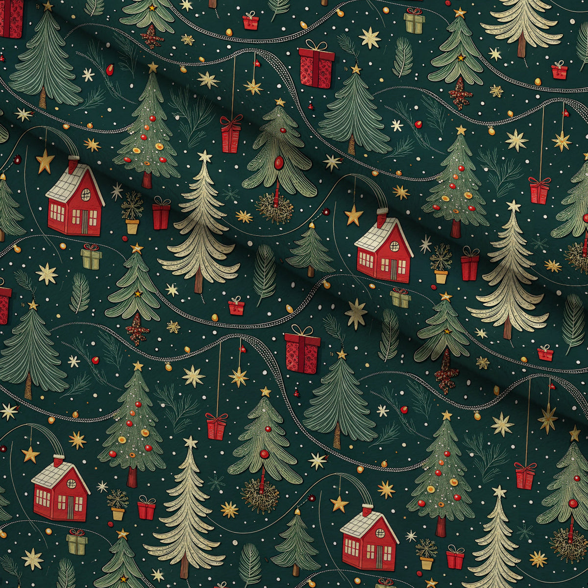 Evergreen Glow Pattern 5 Minky Fabric