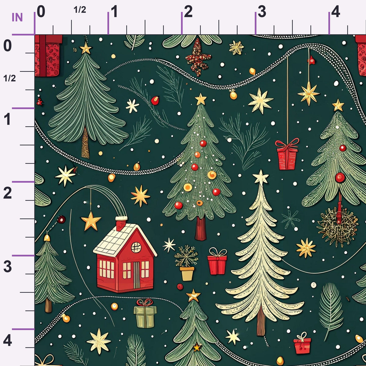 Evergreen Glow Pattern 5 Minky Fabric
