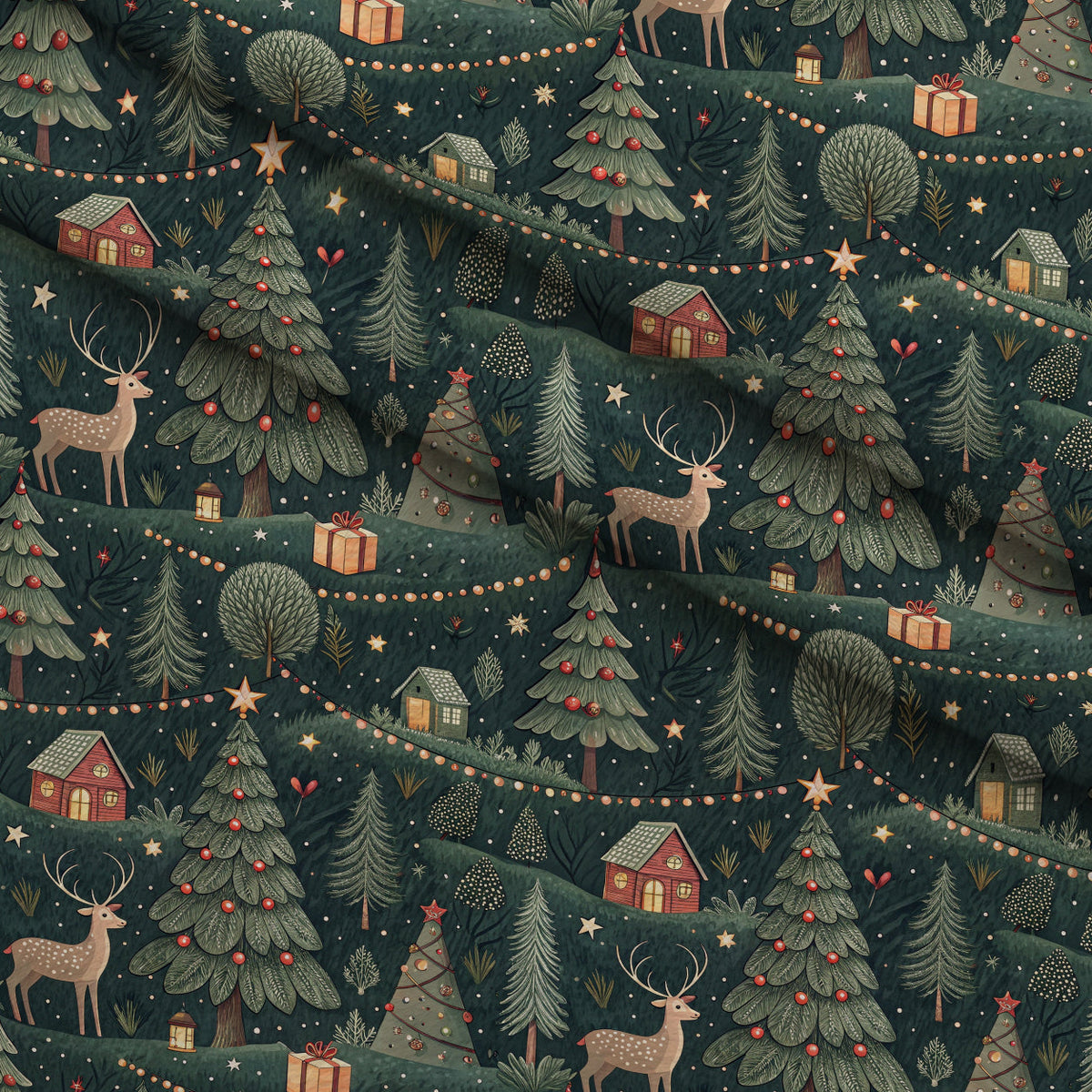 Evergreen Glow Pattern 6 Minky Fabric