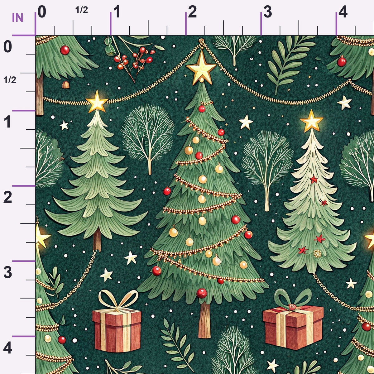 Evergreen Glow Pattern 7 Minky Fabric