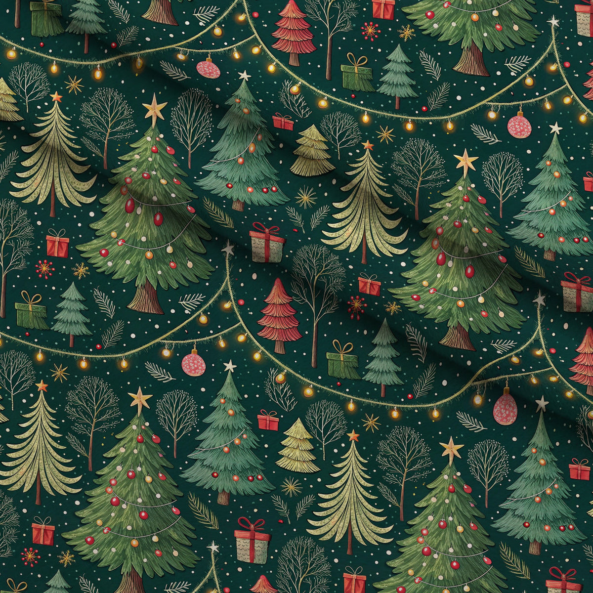 Evergreen Glow Pattern 9 Minky Fabric