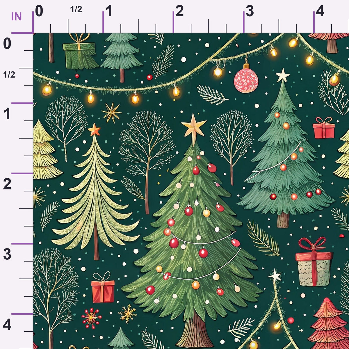 Evergreen Glow Pattern 9 Minky Fabric