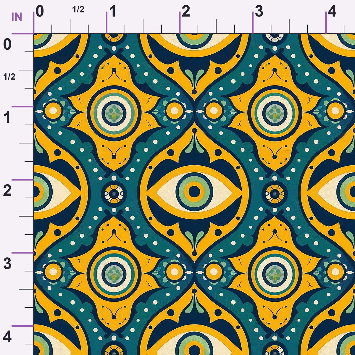 Evil Eye Pattern 2 Minky Fabric