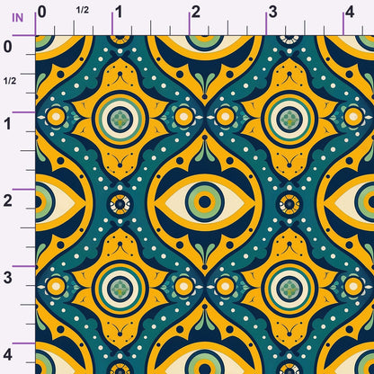 Evil Eye Pattern 2 Minky Fabric